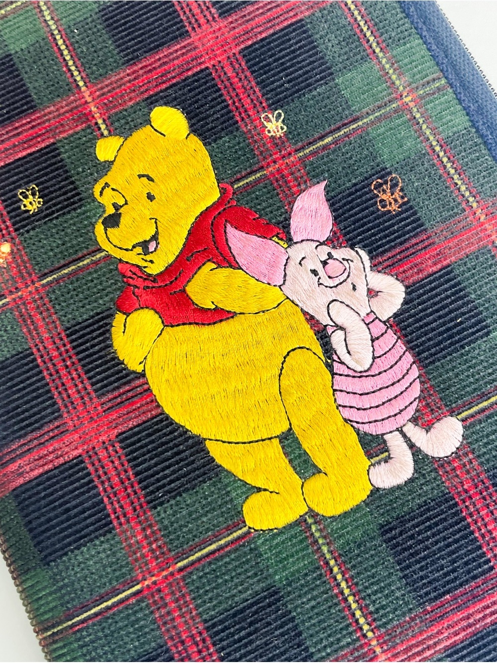 Vintage Winnie The Pooh & Piglet Fabric Daytimer Case Notebook - Picture 2 of 6